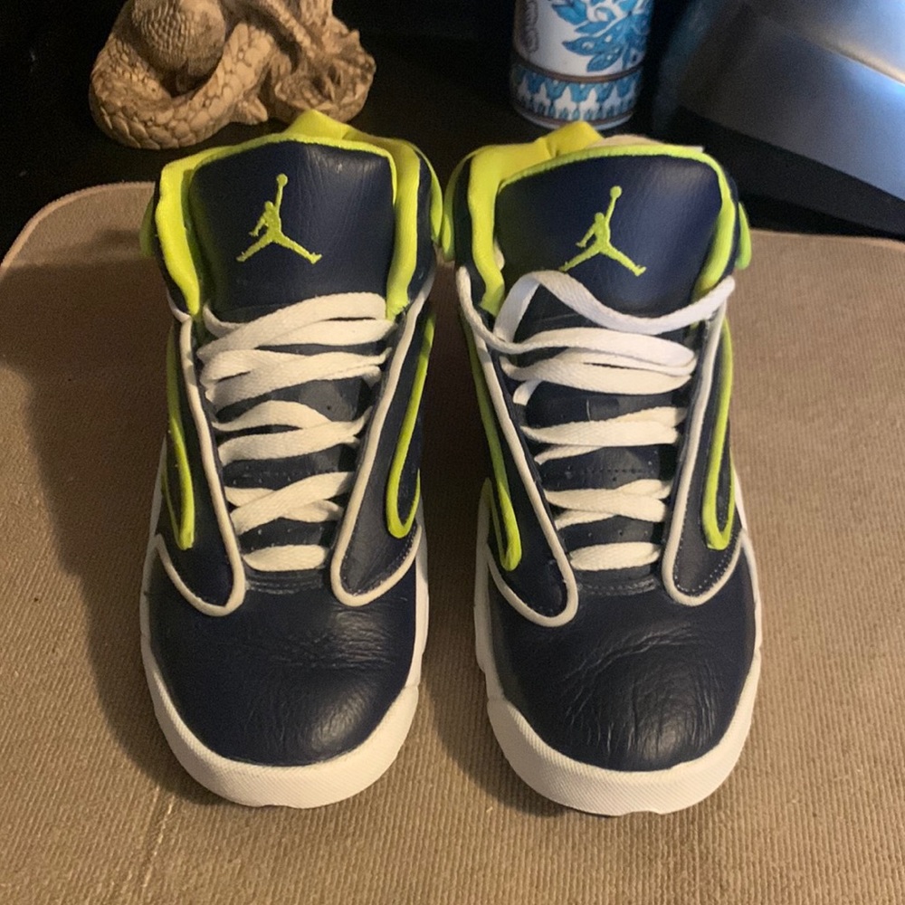 Nike Air Jordan Blue and Green Sneakers